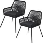 2dekans | Juskys – Kastos Tuinstoelen – Set Van 2 – 61 x 57, Tuin en Terras, Tuinsets en Loungesets, Ophalen of Verzenden, Nieuw