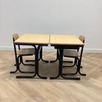complete schoolset Galvanitas 10 stuks tafels + stoelen, Huis en Inrichting, Gebruikt, Hout, Vijf, Zes of meer stoelen