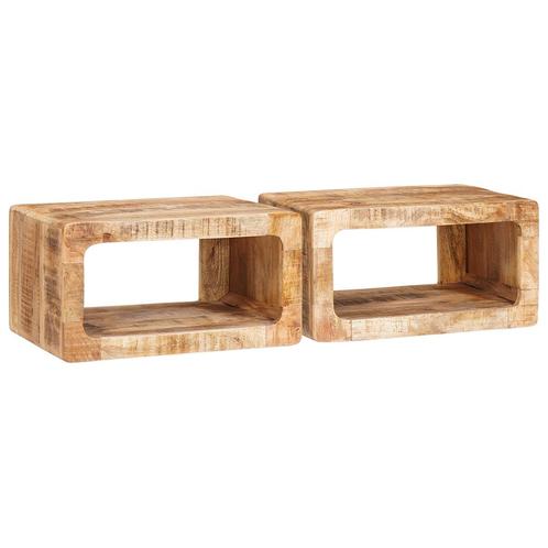 vidaXL Nachttafels Massief mango hout, Huis en Inrichting, Slaapkamer | Nachtkastjes, Nieuw, Verzenden