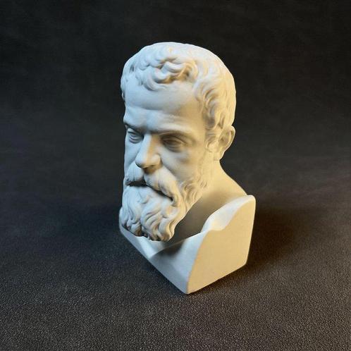 Beeldje - Galileo - Albast, Antiek en Kunst, Curiosa en Brocante