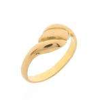 18 Krt. Gouden fantasie ring (gouden ring, geelgoud), Handtassen en Accessoires, Ringen, 18 tot 19, Gebruikt, Overige kleuren