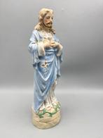 Beeld, Heilig Hart van Jezus - 27 cm - Porselein - 1927, Antiek en Kunst
