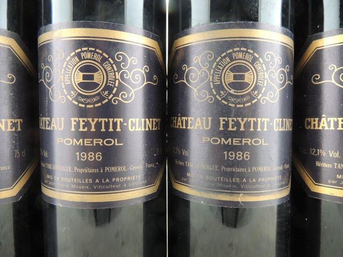 1986 Château Feytit Clinet - Pomerol - 6 Flessen (0.75, Verzamelen, Wijnen