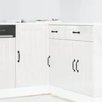 vidaXL Keukenonderkast Lucca Hoogglans Wit Bewerkt Hout, Huis en Inrichting, Verzenden, Nieuw