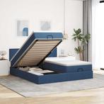 vidaXL Ottoman bed met matrassen 200x200cm stof blauw, Huis en Inrichting, Slaapkamer | Bedden, Verzenden, Nieuw