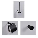 Toilet Accessoires Set Wiesbaden Mat Zwart, Ophalen of Verzenden, Nieuw, Bad