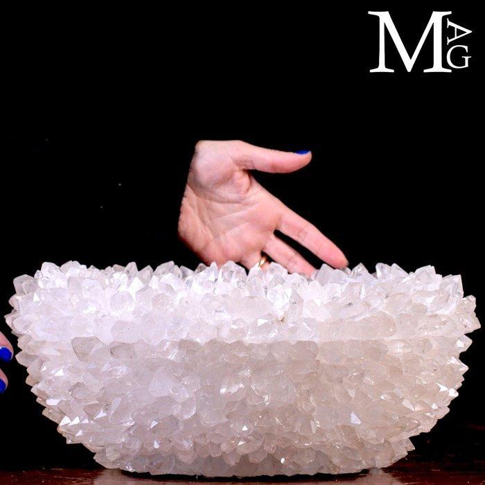 Kom van kwarts kristallen - Elegantie van de kristallen -, Antiek en Kunst, Curiosa en Brocante