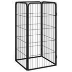 vidaXL Hondenkennel 4 panelen 50 x 100 cm gepoedercoat staal, Dieren en Toebehoren, Verzenden, Nieuw