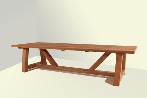 Woodcraft Solid Grove teakhouten tafel 330 x 100 cm |, Tuin en Terras, Tuinsets en Loungesets