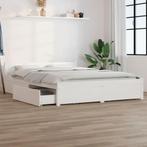 vidaXL Bedframe met lades wit 140x200 cm, Huis en Inrichting, Slaapkamer | Bedden, Verzenden, Nieuw