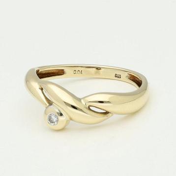 Ring - 14 karaat Geel goud Diamant (Natuurlijk) beschikbaar voor biedingen