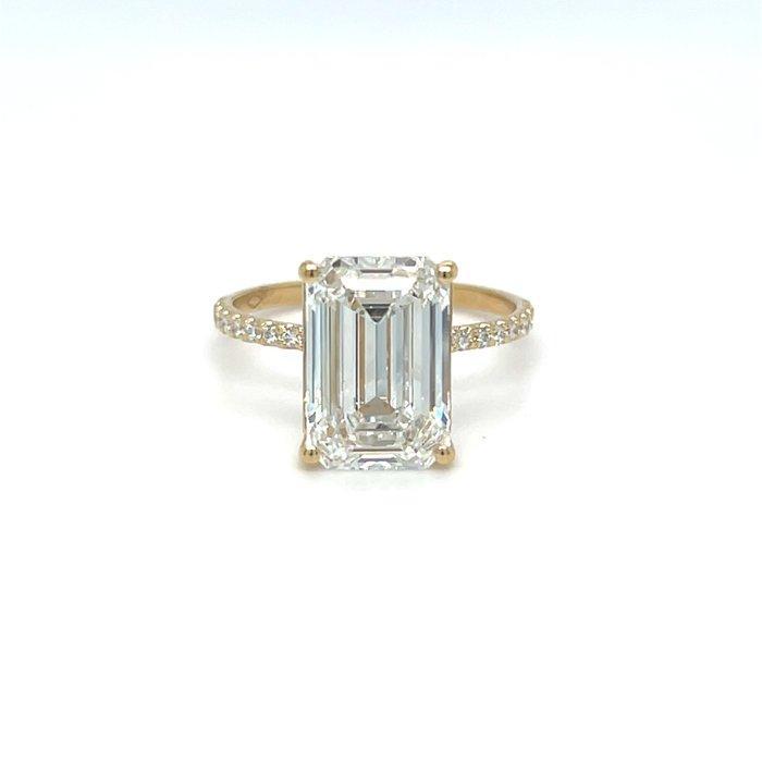 Bague - 14 carats Or jaune - 5.25ct. tw. Diamant (Cultivé en, Handtassen en Accessoires, Ringen