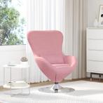 vidaXL Eivoelstoel Roze Velvet, Huis en Inrichting, Verzenden, Nieuw