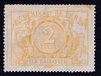 Belgique 1894 - Siège de chemin de fer, 2e émission, 2F Ocre, Postzegels en Munten, Gestempeld
