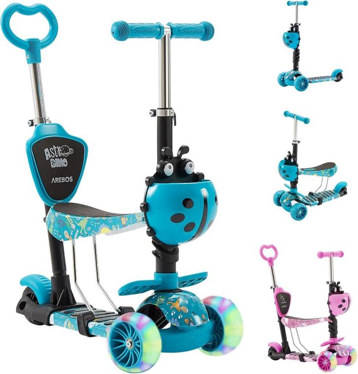 Arebos Cityroller, step, in hoogte verstelbaar stuur en zitt, Huis en Inrichting, Woonaccessoires | Overige, Verzenden