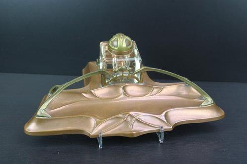 WMF - Encrier - Art Nouveau brass copper pen tray with, Antiquités & Art, Art | Objets design