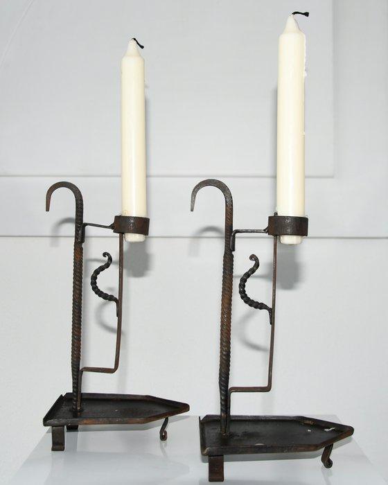 Valerian Gillar (1839-1927) - Kaarsenstandaard met oor (2) -, Antiek en Kunst, Antiek | Overige Antiek