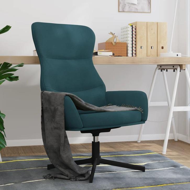 Zachte Relaxfauteuil Blauw | OP = OP | Direct Weg, Huis en Inrichting, Fauteuils, 50 tot 75 cm, Minder dan 75 cm, Nieuw, Verzenden