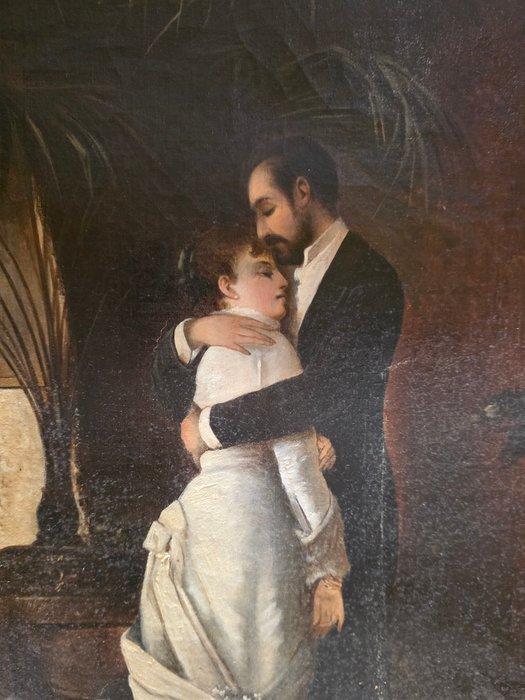 Edoardo Tofano (1838-1920), Seguace - Ritratto di Amanti, Antiek en Kunst, Kunst | Schilderijen | Klassiek
