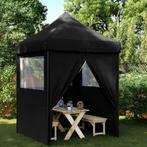 vidaXL Partytent inklapbaar pop-up met 4 zijwanden zwart, Verzenden, Nieuw