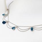 Zonder Minimumprijs - Halsketting Verguld Topaas - 18K goud, Nieuw