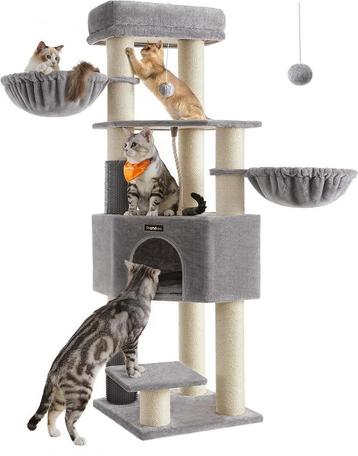 Krabpaal - kattenboom - grote krabpaal - 7 niveaus - hoogte beschikbaar voor biedingen