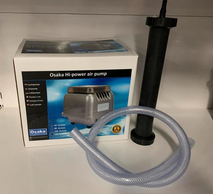 ACTIESET: Osaka Hi-power 120 luchtpomp - nieuw model + membr, Tuin en Terras, Vijvers, Nieuw, Ophalen of Verzenden
