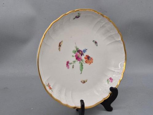 Plat - KPM Berlin – Antike ovale Schale mit Blumen- und, Antiek en Kunst, Antiek | Glaswerk en Kristal