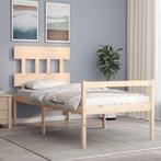 vidaXL Seniorenbed met hoofdbord massief hout 90x200 cm, Huis en Inrichting, Slaapkamer | Bedden, Verzenden, Nieuw