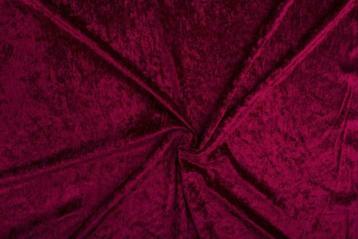 Velvet stof bordeaux rood stof - 10m rol - Polyester stof, Verzenden