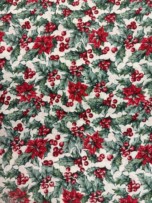 san Leucio - Paar kerstservetten met hulst en rode bessen -, Diversen, Kerst