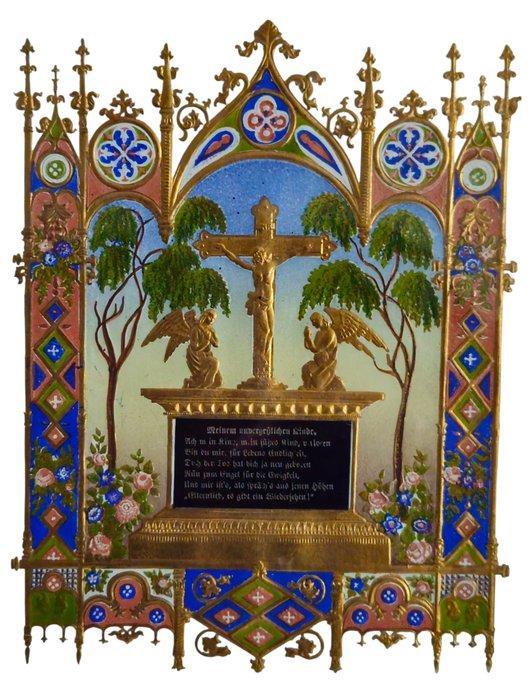 Frédéric Wentzel Edit. - Devotie-prent uit 1860 - 26 x 30 cm, Antiek en Kunst, Antiek | Boeken en Manuscripten