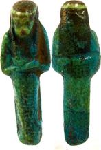 Egypt Tip 21/22 Dynasty a green faience shabti of Padiamun, Timbres & Monnaies, Monnaies & Billets de banque | Collections, Verzenden
