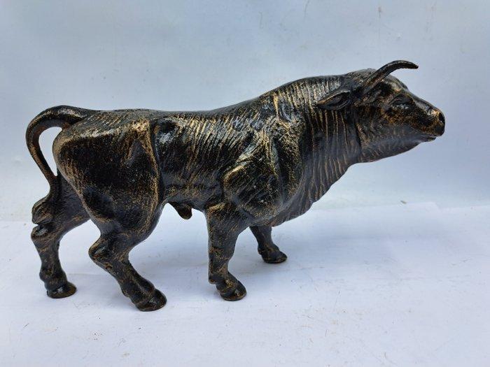 Spaarpot - Figuur - Stier - Gietijzer, Antiquités & Art, Curiosités & Brocante