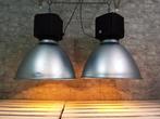 Plafondlamp (2) - Vintage fabriekslamp - Aluminium,, Antiek en Kunst