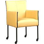 Set van 8 Leren eetkamerstoelen More - Toledo Dessert, Maison & Meubles, Ophalen of Verzenden