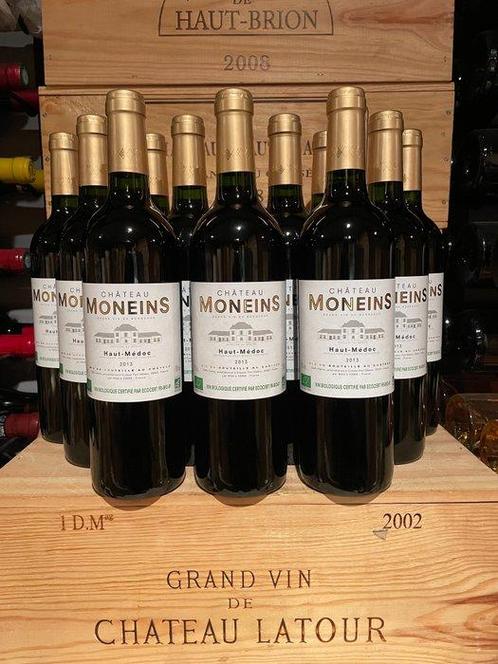 2013 Château Moneins - Haut-Médoc - 12 Bouteilles (0,75 L), Collections, Vins