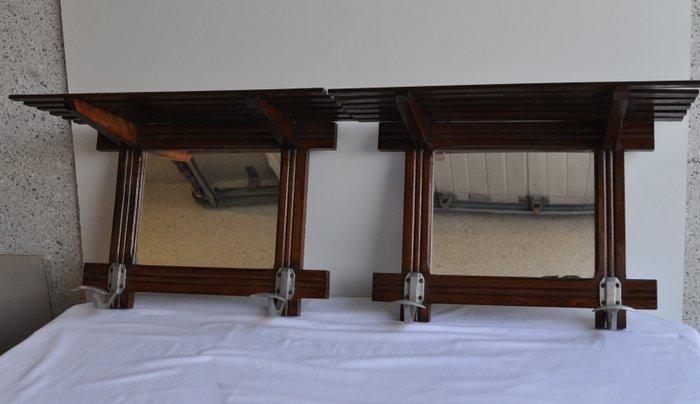 Kapstok (2) - Hout, Glas, Aluminium - halplank, Antiek en Kunst, Kunst | Designobjecten