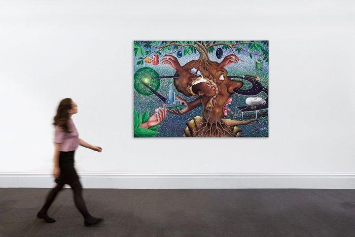 Amani Bodo (1988) - Road coming out of head, Antiek en Kunst, Kunst | Niet-Westerse kunst