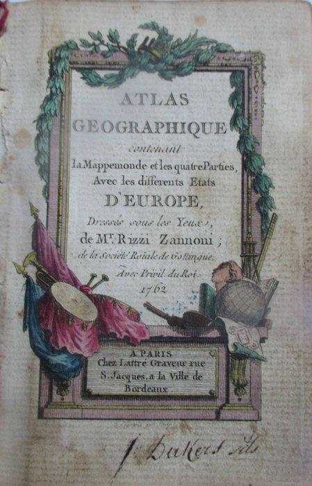 Antonio Rizzi Zannoni - Atlas Geografique contenant le, Antiquités & Art, Antiquités | Livres & Manuscrits