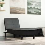 vidaXL Chaise longue stof donkergrijs, Huis en Inrichting, Verzenden, Nieuw