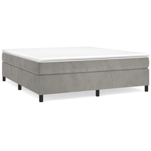 Bedframe 180x200 - Lichtgrijs Fluwelen Droom - OP = OP -..., Huis en Inrichting, Slaapkamer | Bedden, 180 cm, 200 cm, Grijs, Nieuw