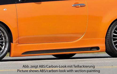 Rieger side skirt | 500 (312): 10.07- - 2-drs. | r stuk onge, Auto-onderdelen, Carrosserie, Nieuw, Fiat, Verzenden