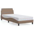 vidaXL Bedframe met hoofdbord kunstleer cappuccinokleurig, Maison & Meubles, Verzenden