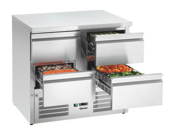 Bartscher koelwerkbank 260L 4 laden 0°C/+10°C geforceerd beschikbaar voor biedingen