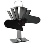 vidaXL Kachelventilator met 2 vinnen zwart, Huis en Inrichting, Verzenden, Nieuw