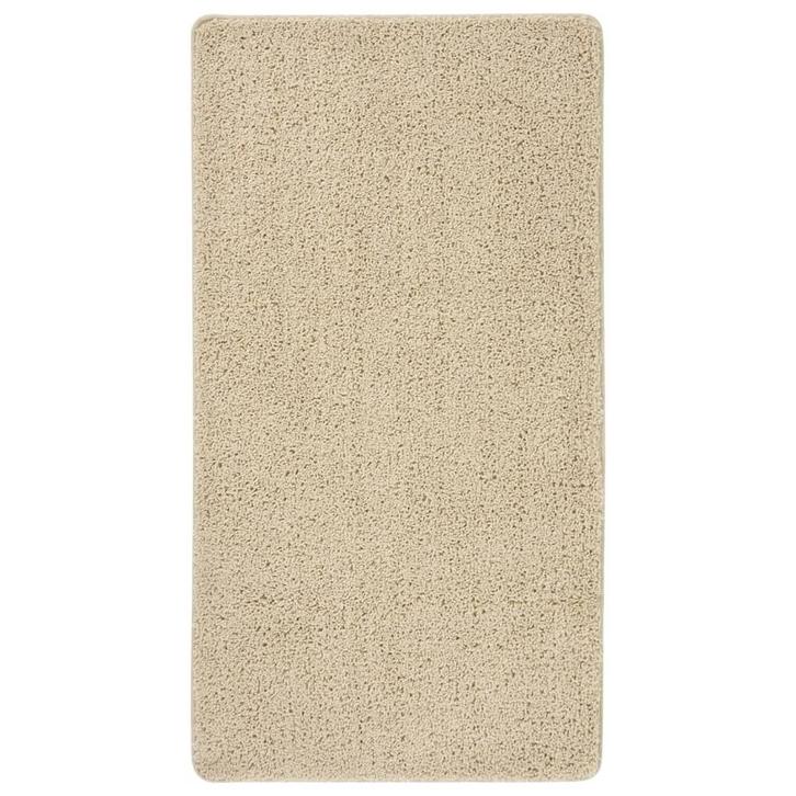 vidaXL Vloerkleed shaggy anti-slip 80x150cm crèmekleurig, Huis en Inrichting, Stoffering | Tapijten en Vloerkleden, Nieuw, Verzenden