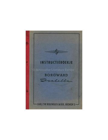 1956 BORGWARD ISABELLA INSTRUCTIEBOEKJE NEDERLANDS