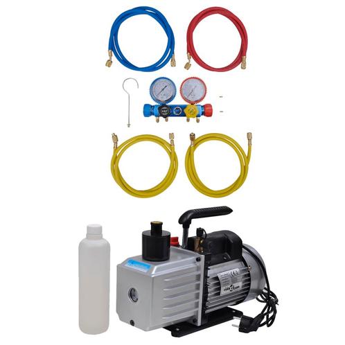 vidaXL Vacuümpomp met 4-voudige manometerset voor, Elektronische apparatuur, Airco's, Nieuw, Verzenden