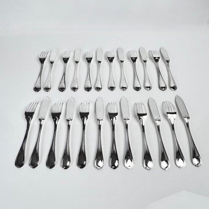 Christofle - Visbestekset voor 12 personen (24) - Spatours -, Antiek en Kunst, Antiek | Meubels | Tafels